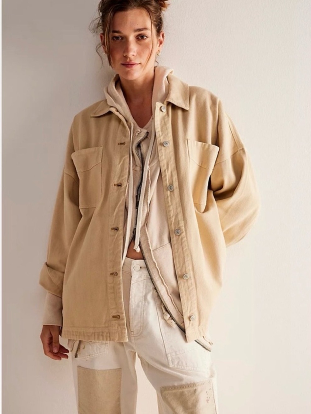 NWOT Free People We the Free Madison City Twill Jacket XS